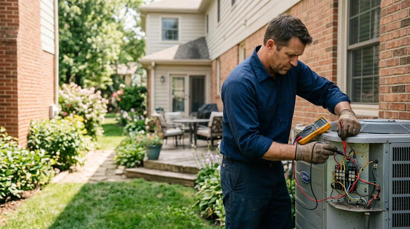 HVAC technician working near Comstock, NY